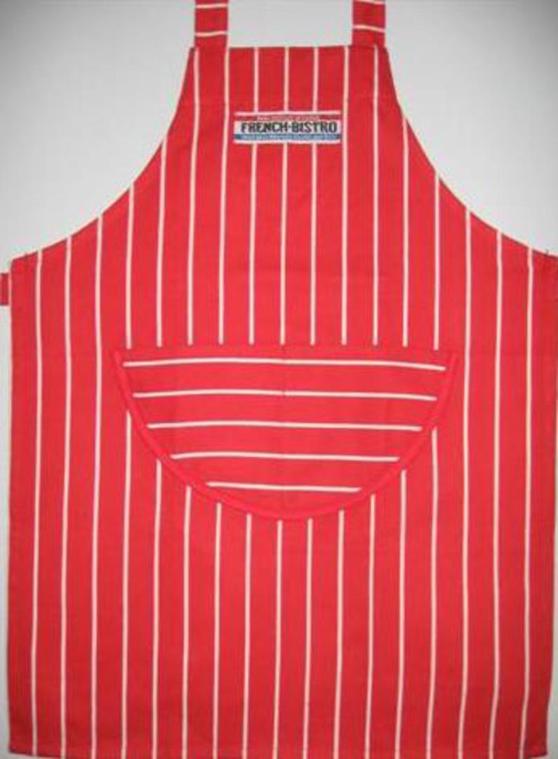 "French Bistro" apron adult red. Code: APR-FB/RED. image 0